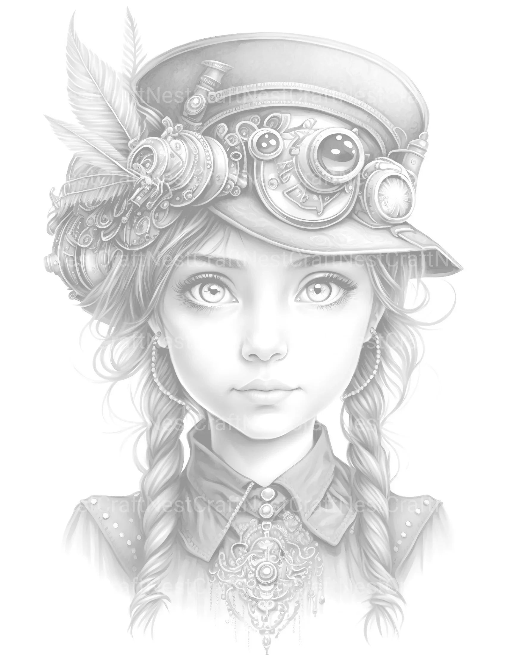 Sunflower Girl Coloring Book - CraftNest - Digital Crafting and Art