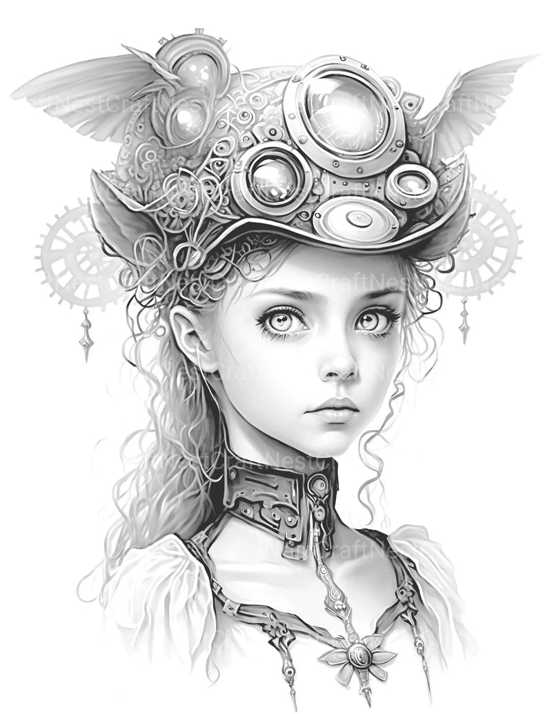 Sunflower Girl Coloring Book - CraftNest - Digital Crafting and Art