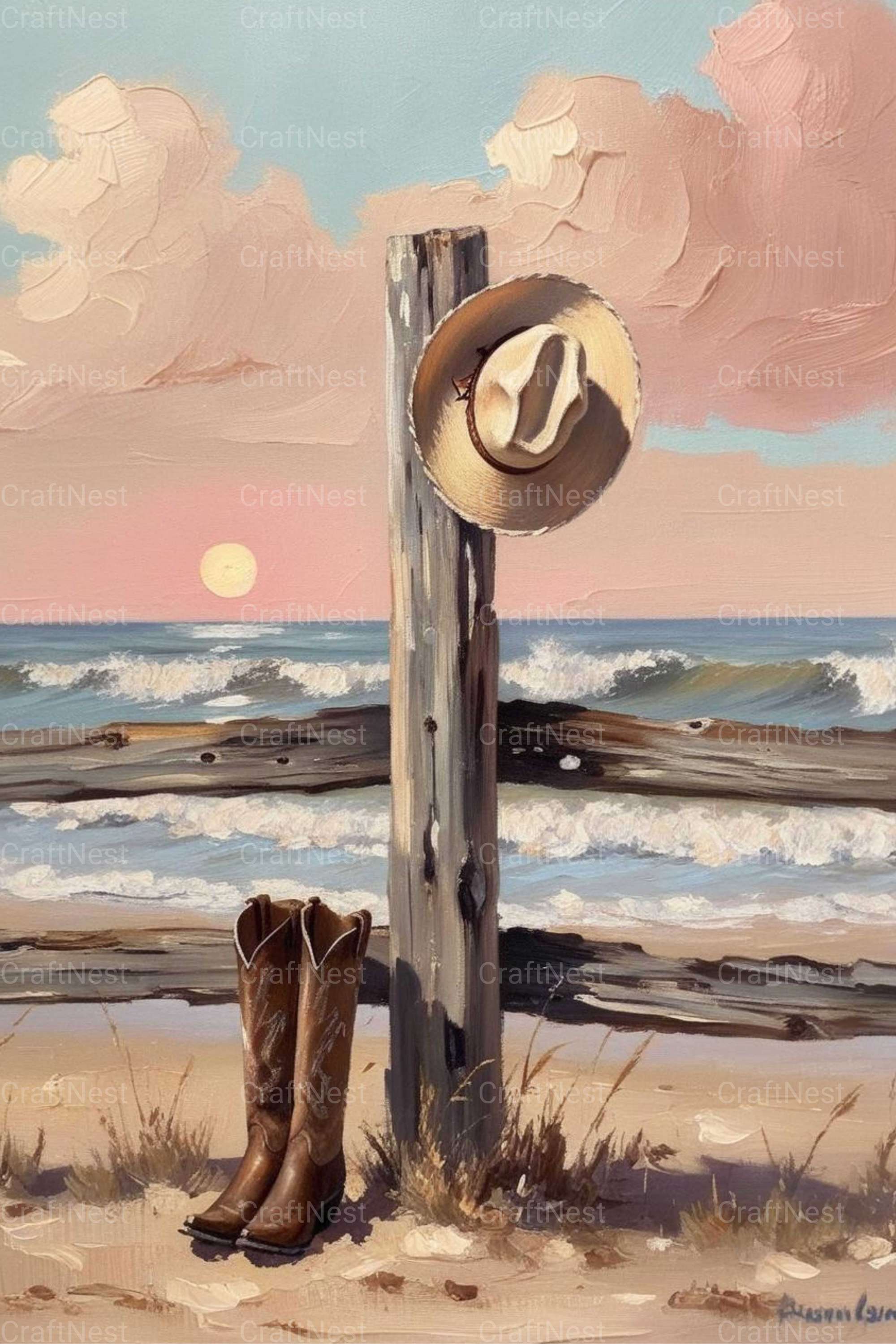 Boot Hat Wall Art