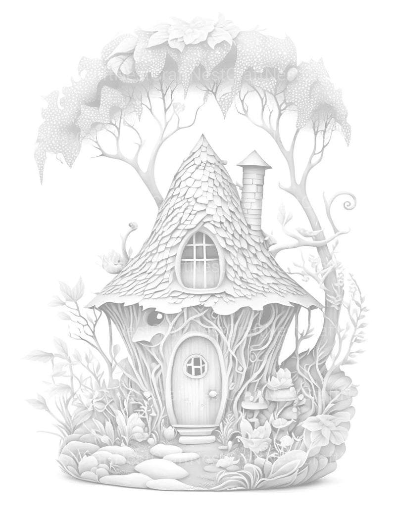 Fairy Houses 3 Coloring Book - CraftNest - Digital Crafting and Art