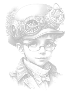 Steampunk Girl Coloring Book - CraftNest - Digital Crafting and Art