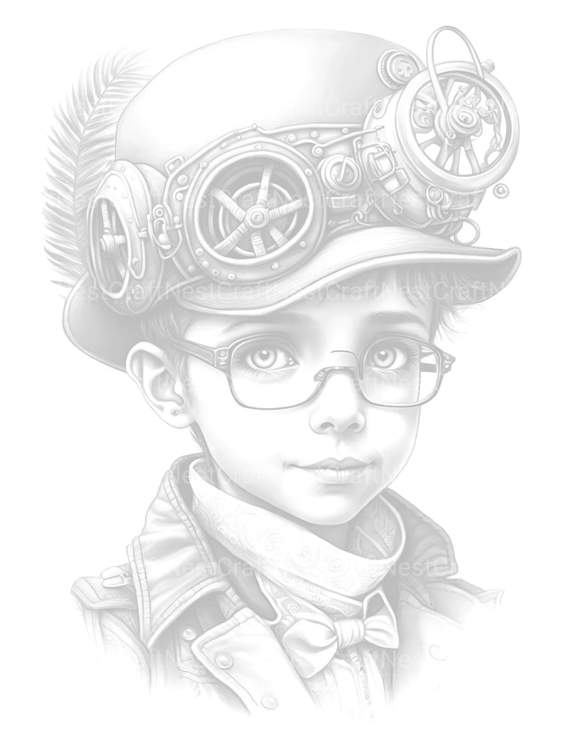 Steampunk Girl Coloring Book - CraftNest - Digital Crafting and Art