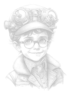 Steampunk Girl Coloring Book - CraftNest - Digital Crafting and Art