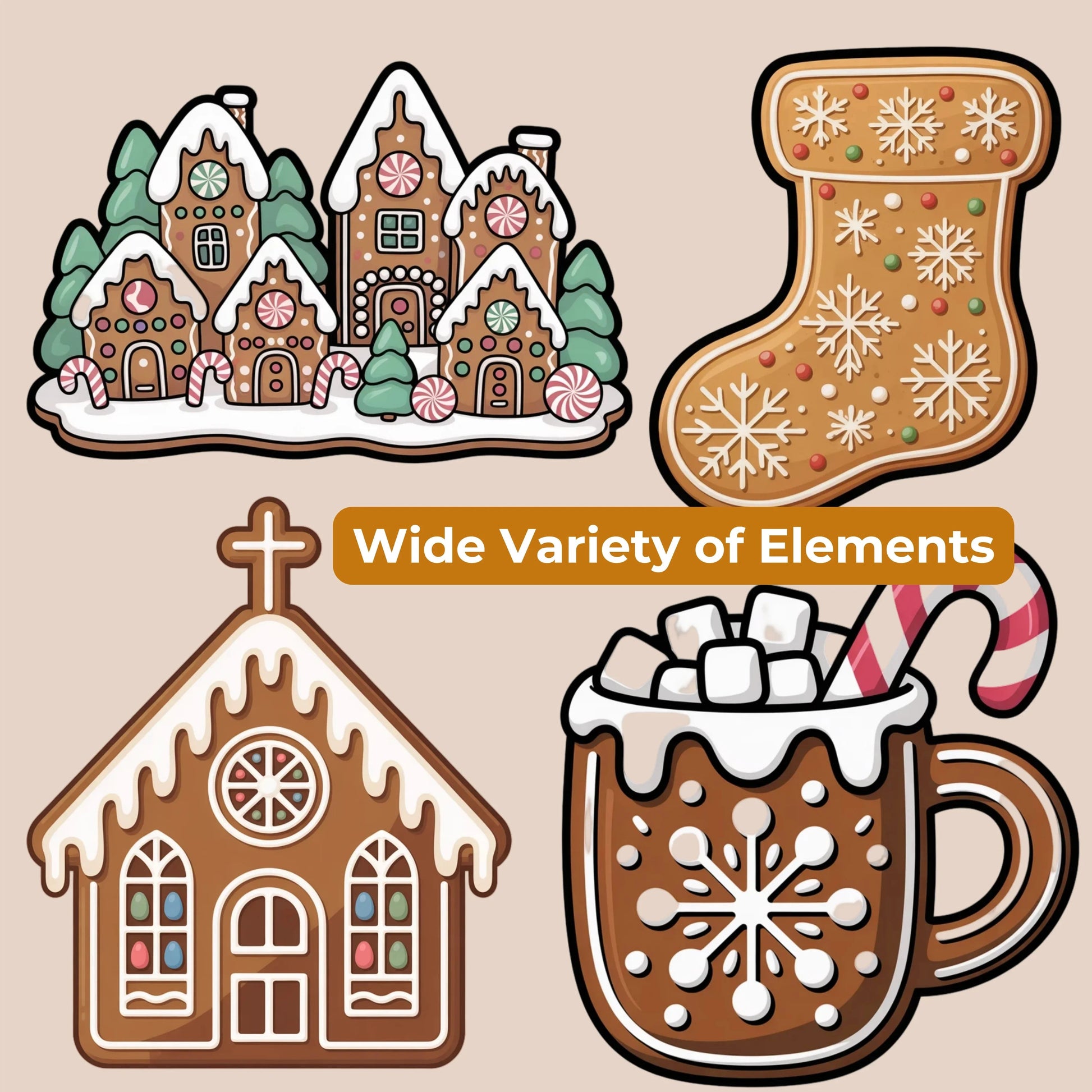 Gingerbread Clipart Bundle - CraftNest - Digital Crafting and Art