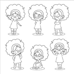 African Girl Portrait Coloring Book - CraftNest - Digital Crafting and Art