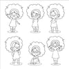 African Girl Portrait Coloring Book