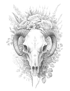 Floral Skull Coloring Book - CraftNest - Digital Crafting and Art