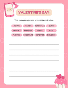 Valentine's Day Activity Book for Kids - CraftNest - Digital Crafting and Art