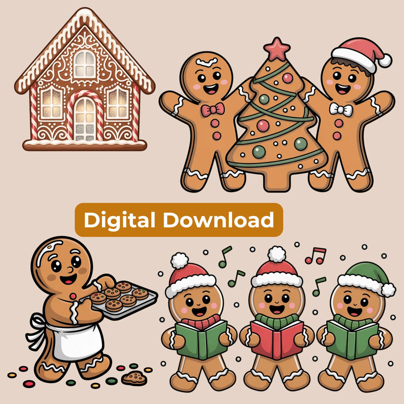 Gingerbread Clipart Bundle - CraftNest - Digital Crafting and Art
