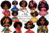 African American Black Girl Clipart Bundle