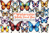 Colorful Butterfly Stained Glass Clipart Bundle