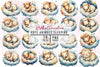 Baby Animals Sleeping Clipart Bundle