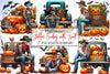 Skeleton Cowboy Truck Clipart Bundle