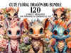 Cute Floral Dragon