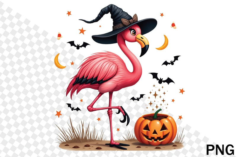 Halloween Flamingo Clipart Bundle - CraftNest - Digital Crafting and Art