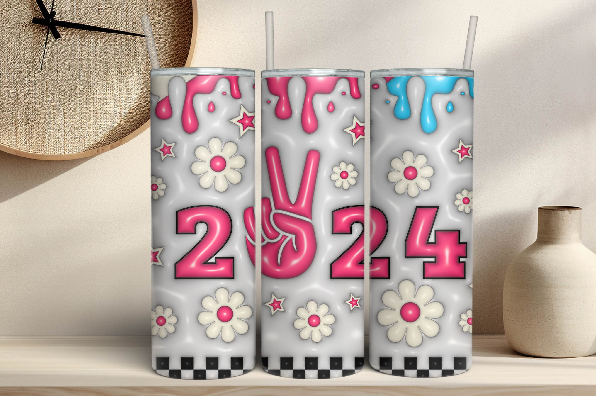 3D Inflated New Year Tumbler Bundle 5
