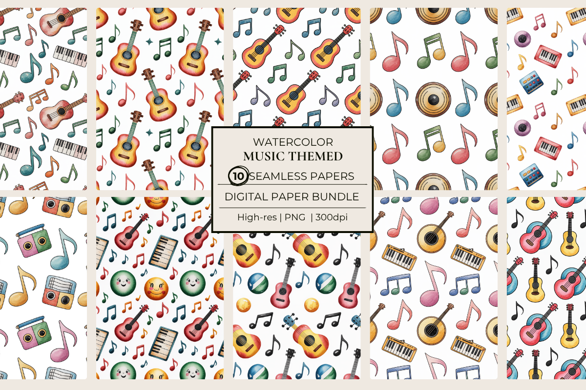 Music Themed Seamless Papers