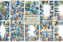 Hanukkah Junk Journal Papers - CraftNest - Digital Crafting and Art