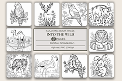 Into the Wild Coloring Book - CraftNest - Digital Crafting and Art