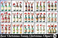 Beer Christmas Funny Clipart Bundle - CraftNest - Digital Crafting and Art