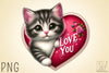 Love You Cat Valentine's Day Clipart Bundle