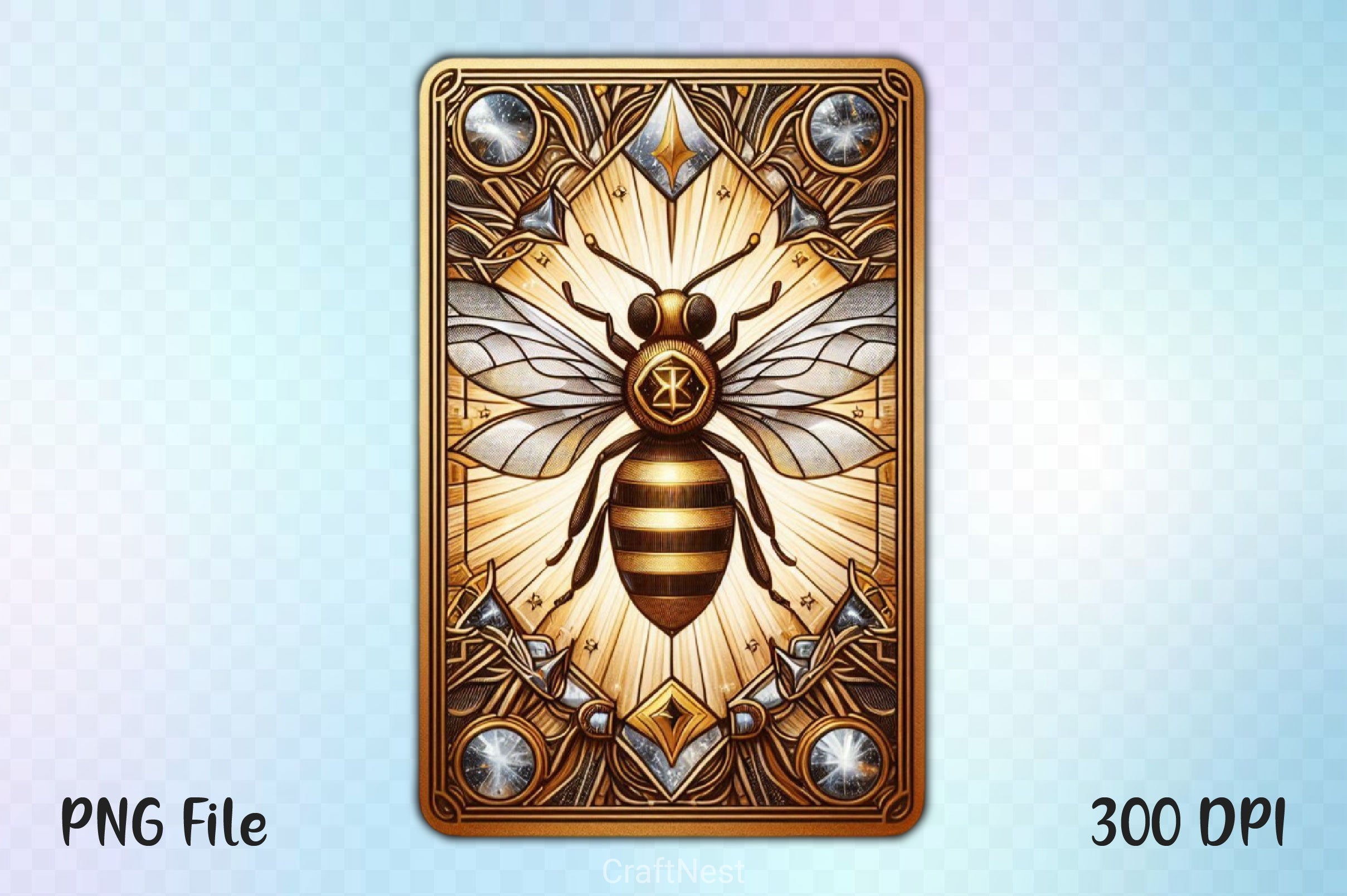 Honey Bee Tarot Card Clipart Bundle 4