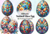 Stained Glass Egg Clipart Bundle