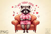 Not Today Cupid Raccoon Clipart Bundle