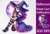 Halloween Witch Girl Clipart Bundle