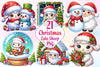 Cute Christmas Sheep Clipart Bundle 2