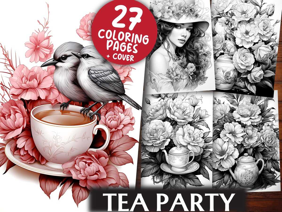 Tea Party Coloring Books