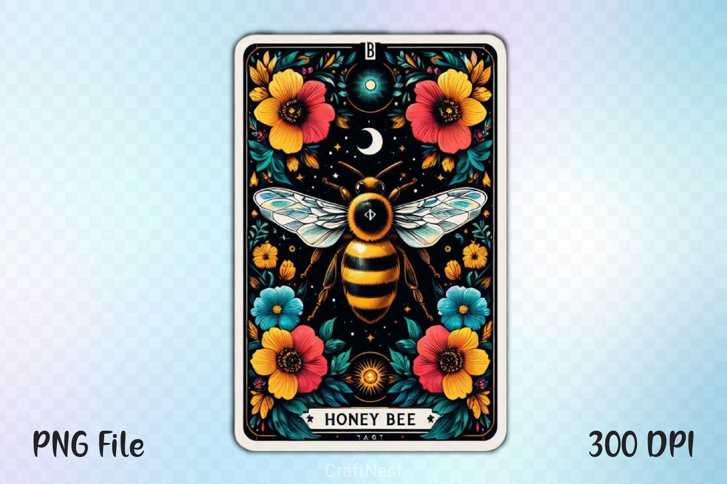 Honey Bee Tarot Card Clipart Bundle 3