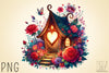Valentine Fairy House Clipart Bundle