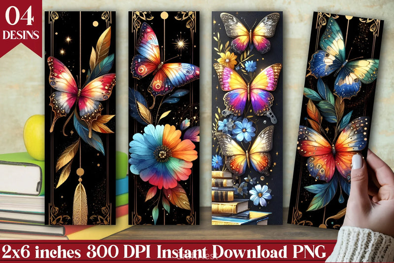 Butterfly Floral Bookmark Junk Journal 3 - CraftNest - Digital Crafting and Art