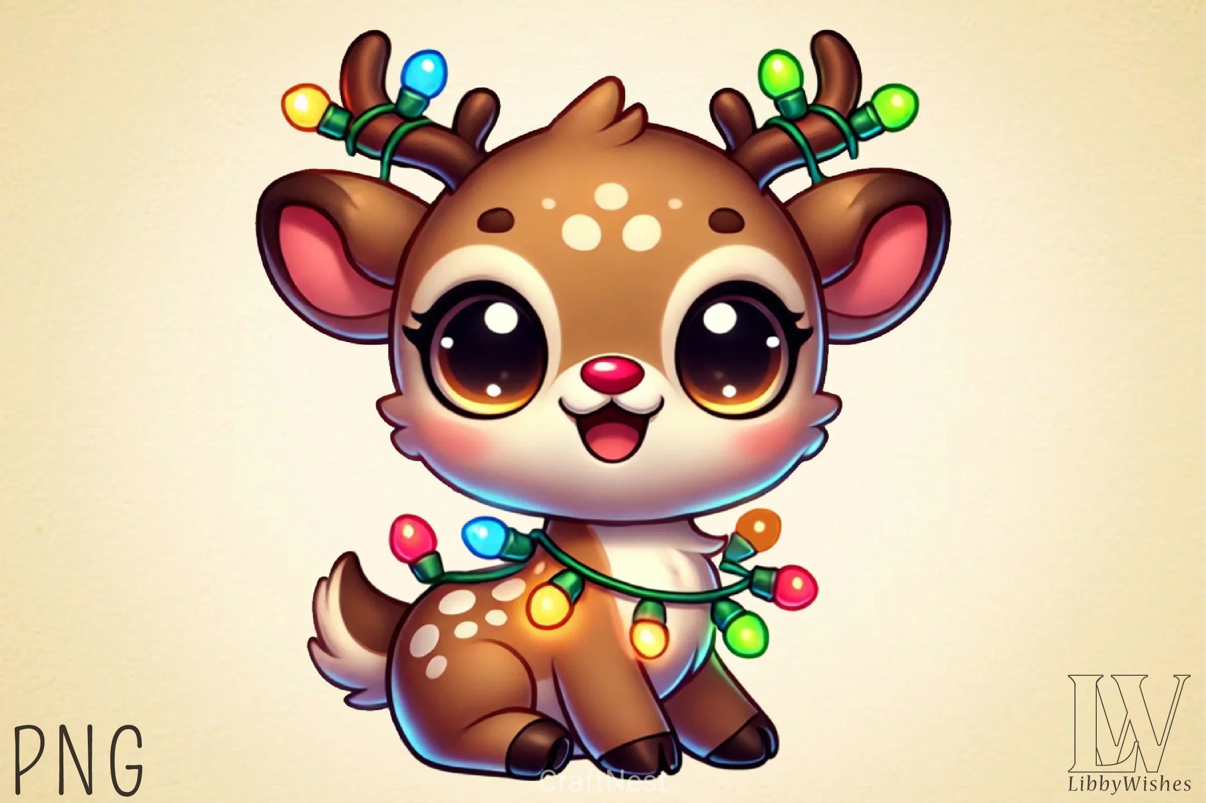 Christmas Reindeer Clipart Bundle 4 - CraftNest - Digital Crafting and Art