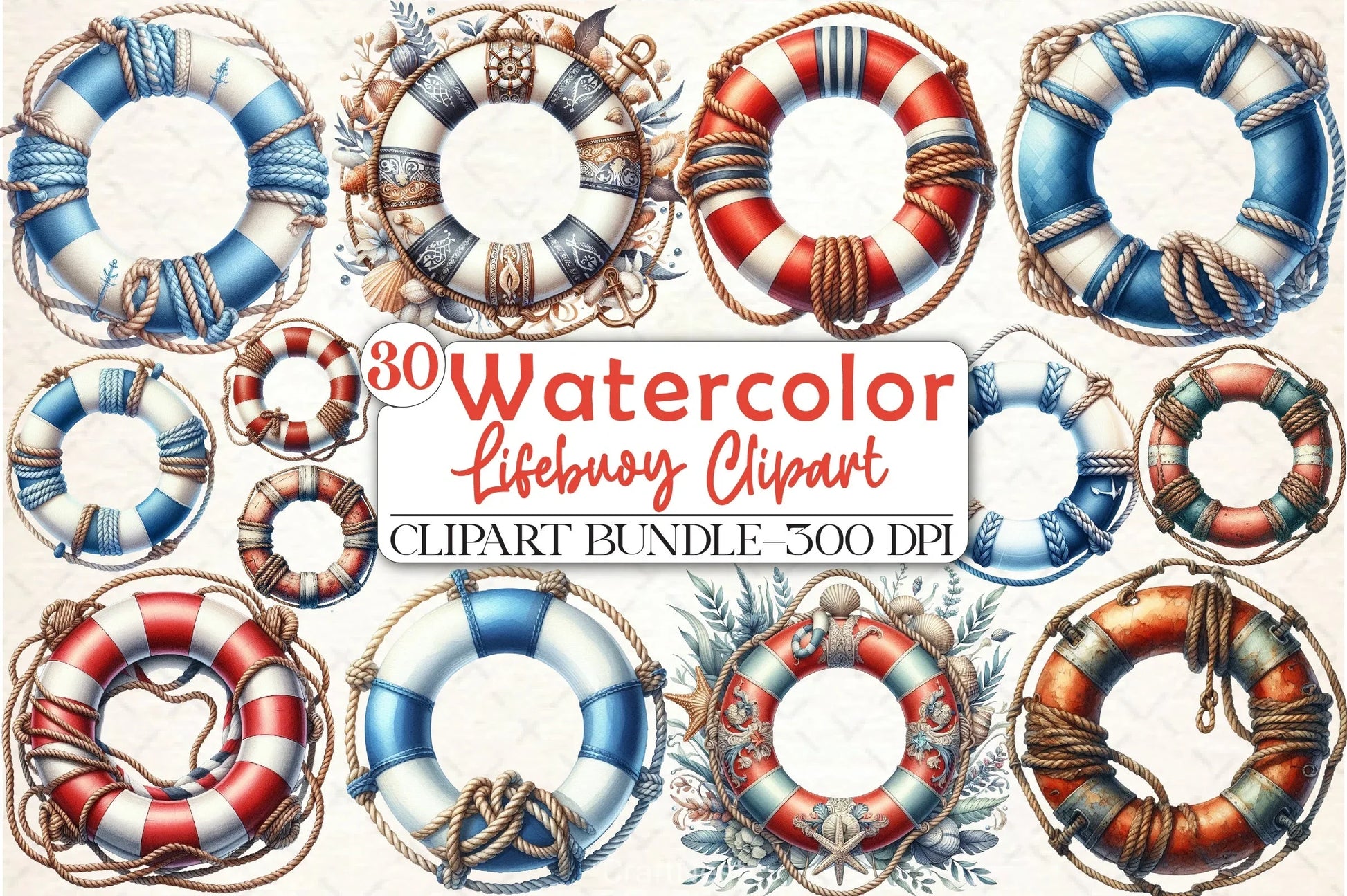 Lifebuoy Clipart Bundle - CraftNest - Digital Crafting and Art