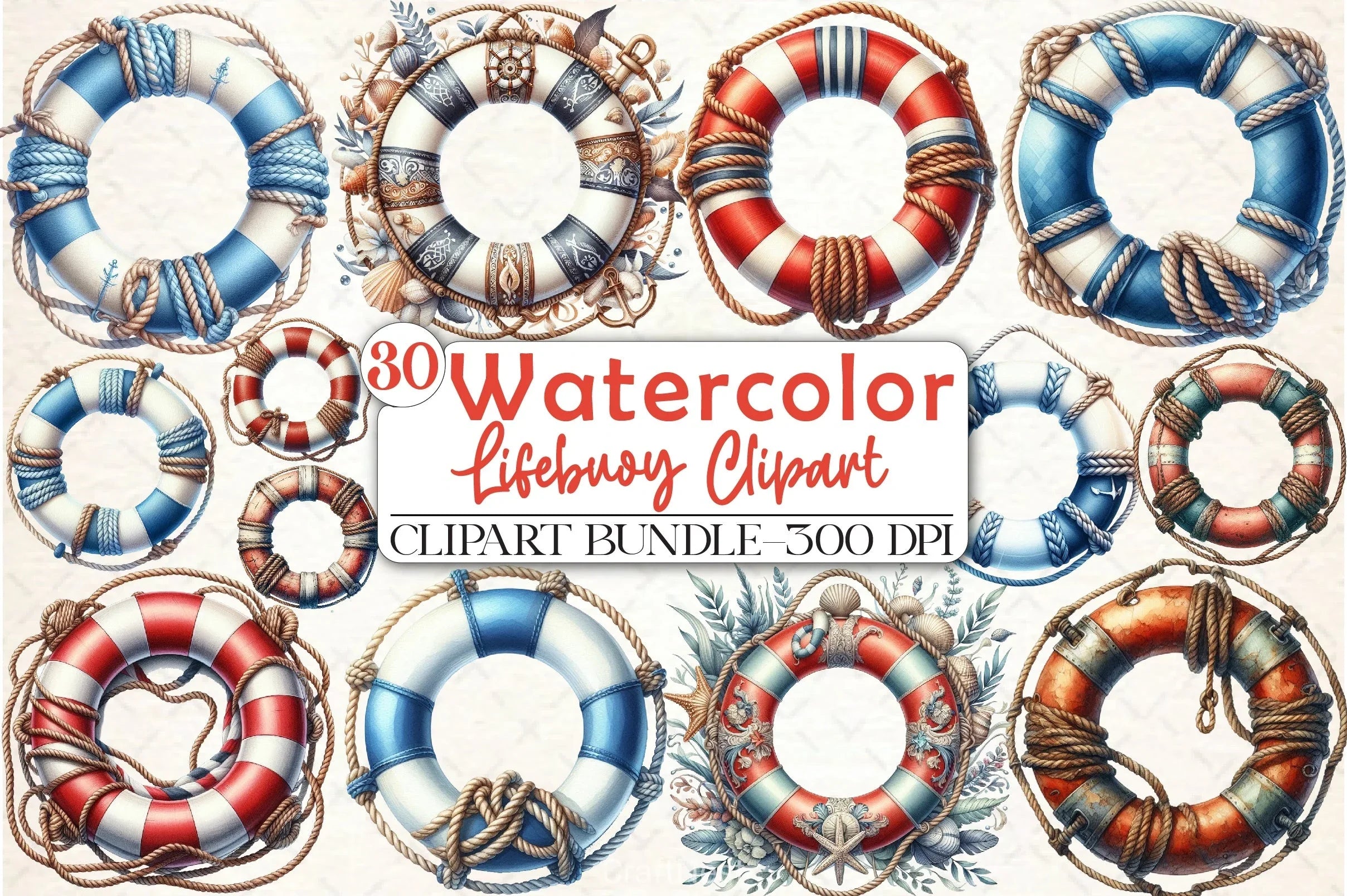 Lifebuoy Clipart Bundle - CraftNest - Digital Crafting and Art