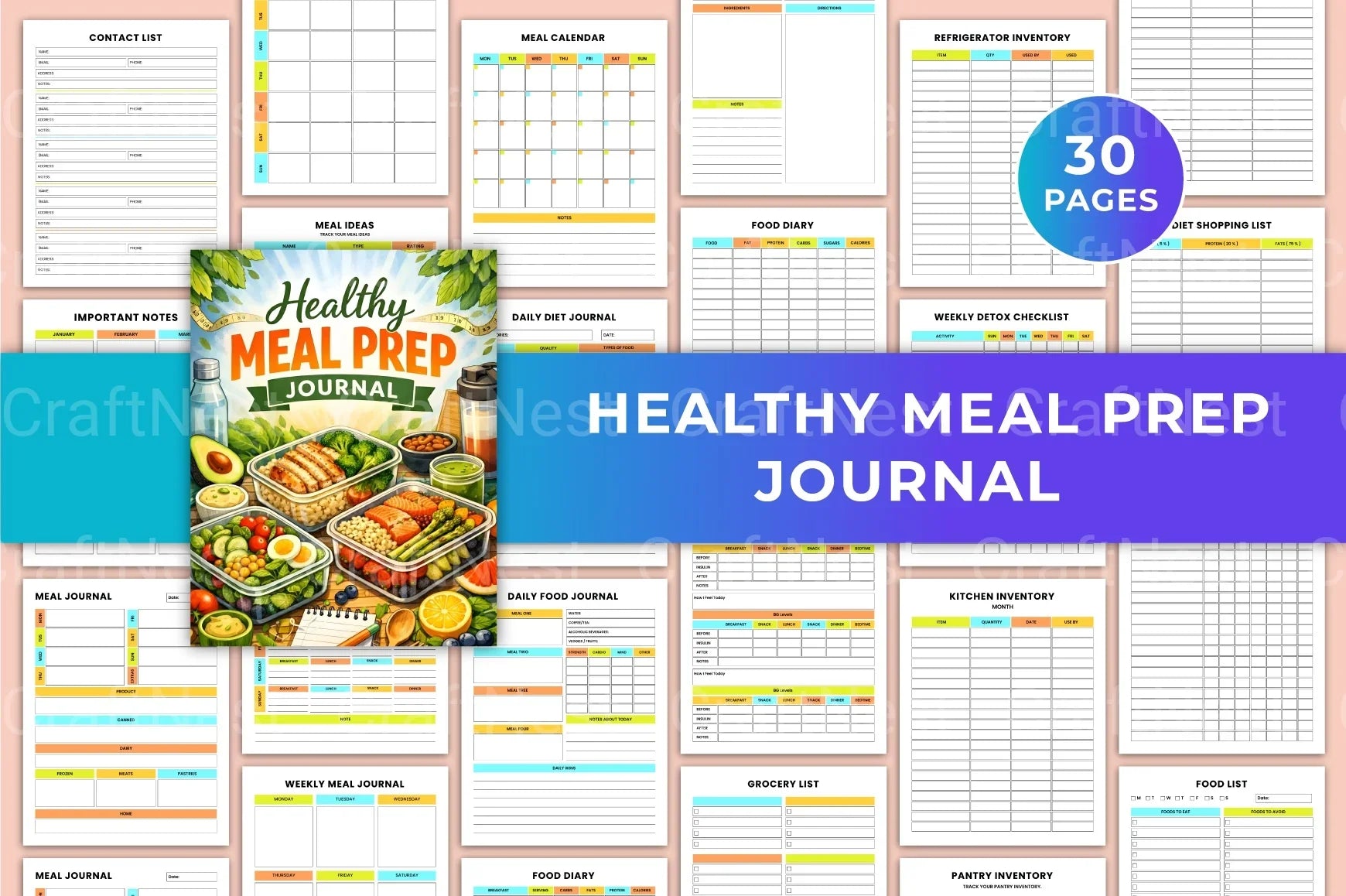 Healthy Meal Prep Guide - CraftNest - Digital Crafting and Art