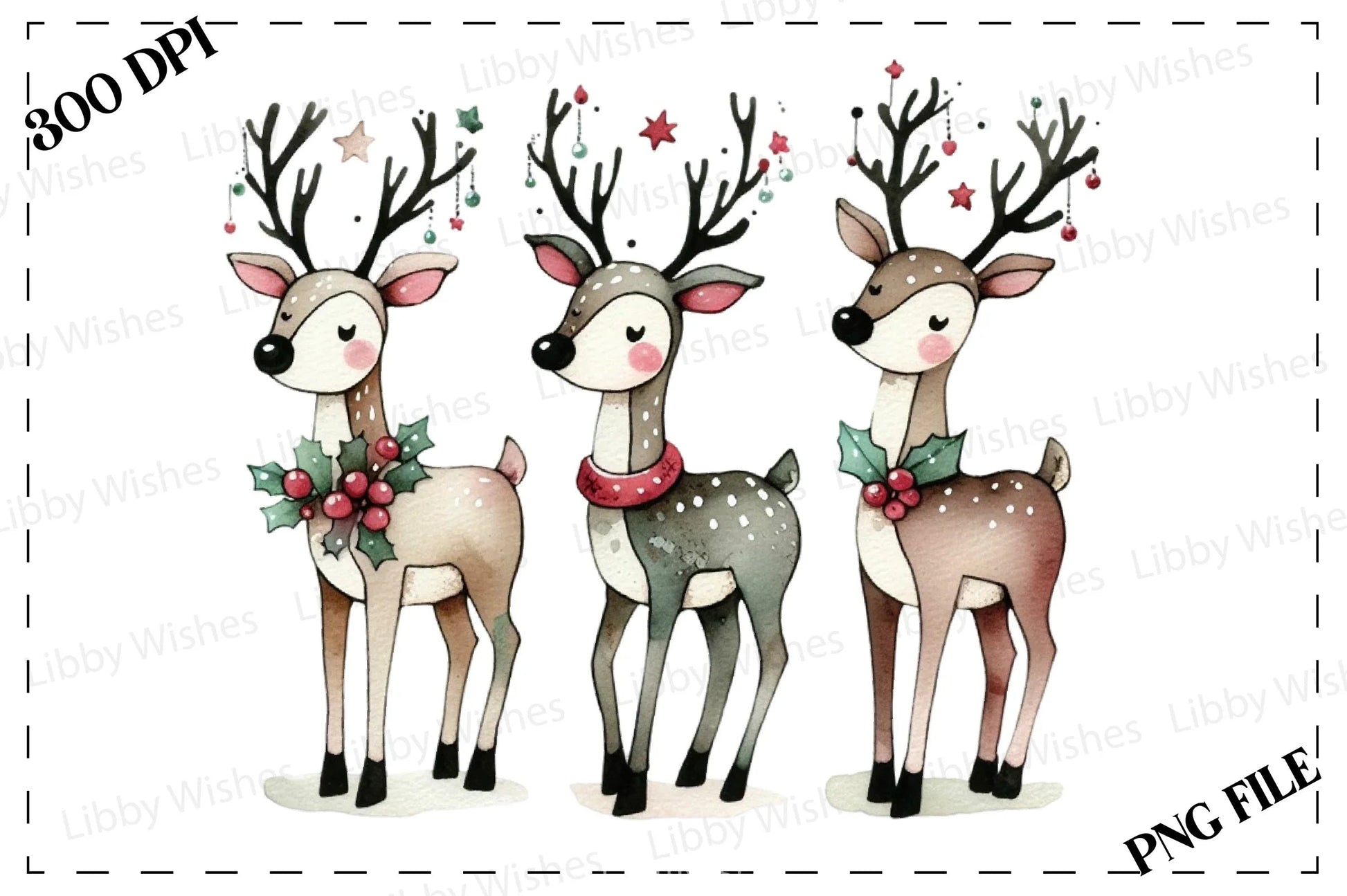Christmas Reindeer Clipart Bundle 8 - CraftNest - Digital Crafting and Art