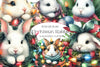 Christmas Rabbit Clipart Bundle