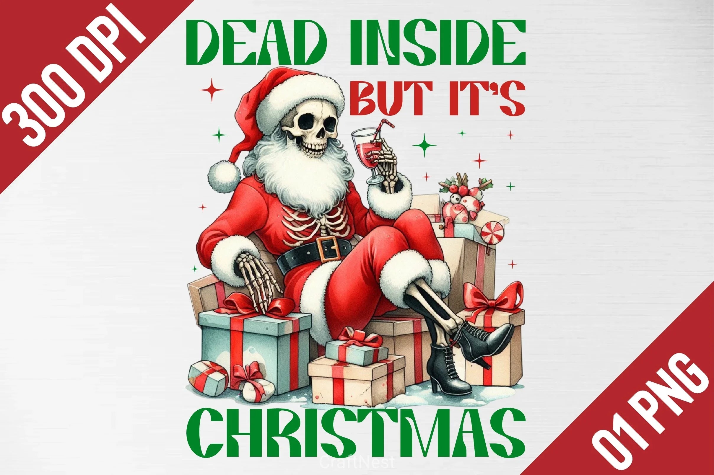 Dead Inside Christmas Clipart Bundle - CraftNest - Digital Crafting and Art