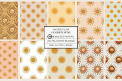 Golden Sun Seamless Papers - CraftNest - Digital Crafting and Art