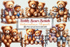 Teddy Bears Bench Clipart Bundle