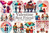 Valentine Best Friend Clipart Bundle