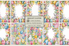 Bright Easter Junk Journal Papers - CraftNest - Digital Crafting and Art