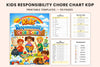 Kids Responsibility Chore Chart Planner