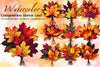Composition Sketch Leaf Clipart Bundle