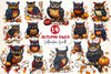 Fall Owl Halloween Owl Clipart Bundle
