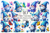 Cute Gnome With Butterfly Clipart Bundle 2