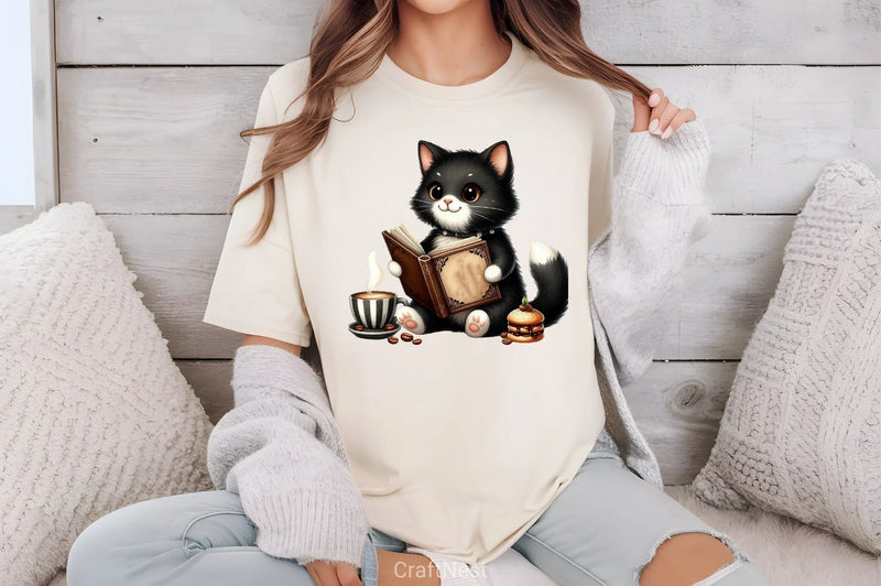 Cat Silhouette Coffee Clipart Bundle - CraftNest - Digital Crafting and Art